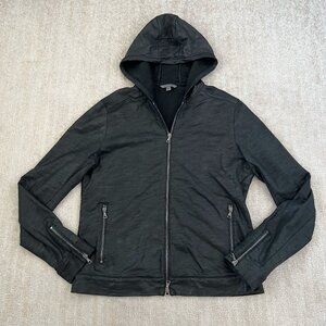 John Varvatos Zip Up Black Long Sleeve Hoodie M